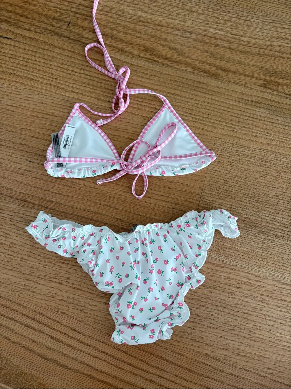 Frankie’s Bikinis Floral Ruffle Bikini Set